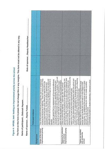 NPQSL Combined Assessment- PASSED with no points that need improving