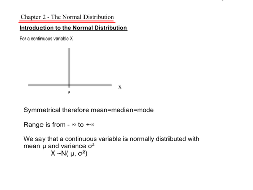 Statistics A-Level- Normal Distribution