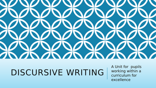 Discursive Writing Unit for BGE with support PowerPoint - ready to print and use!