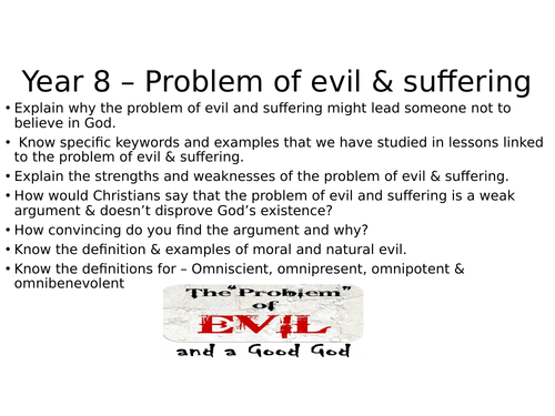 an essay about the problem of evil