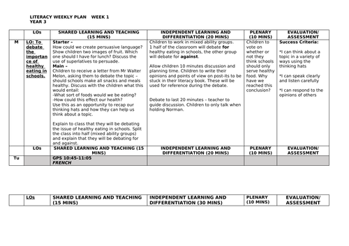 English Y3 Persuasive Writing Whole Unit of Work