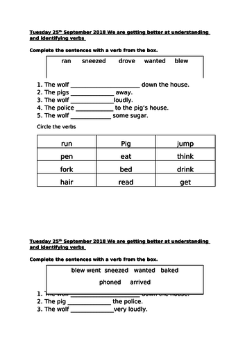 Identifying Verbs