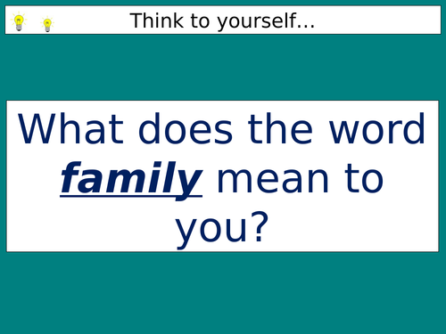 Nature and purpose of families AQA