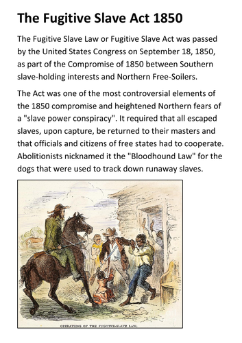 The Fugitive Slave Act Handout