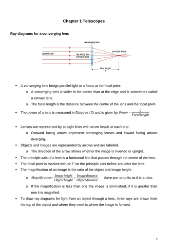 A Level Physics - summary notes: Astrophysics option