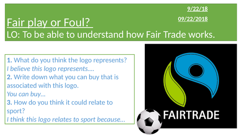 Fairtrade Lesson about Football