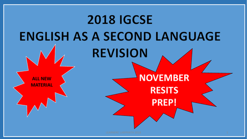IGCSE English as a Second Language Prep