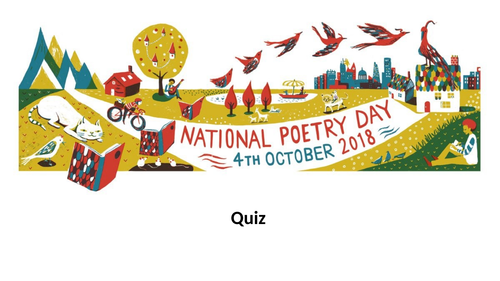 NATIONAL POETRY DAY - QUIZ