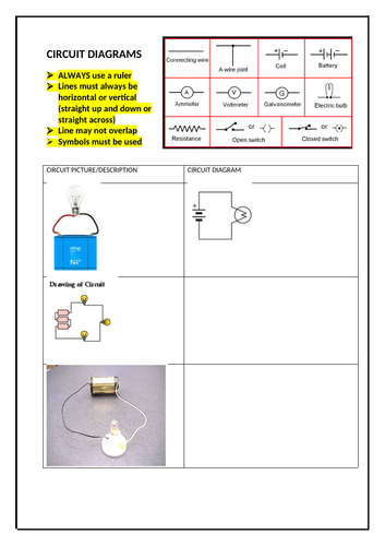 Circuit diagrams | Teaching Resources