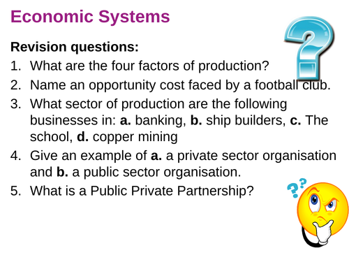 the four economic systems