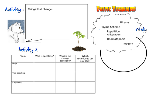 National Poetry Day 2018 Placemat Activity