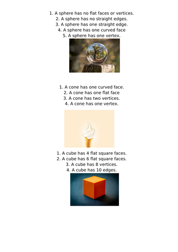 Shape True or False Clues