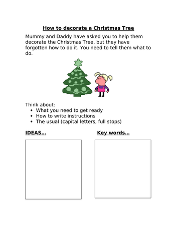 Instructions - How to decorate a Christmas Tree