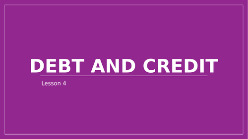 Debt and Credit for Finance