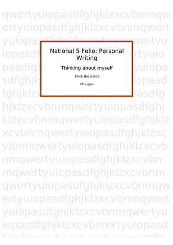 Personal Writing: All about Me