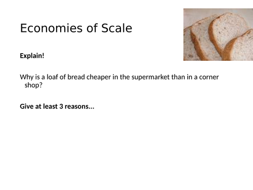 Economies of Scale Lesson