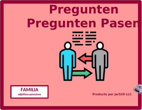 Adjetivos posesivos (Possessive Adjectives) Question Question Pass Activity