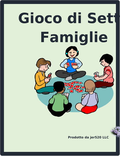 ARE Verbs in Italian Verbi ARE Gioco di Sette Famiglie