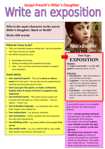 Hitler's Daughter - Exposition assessment task