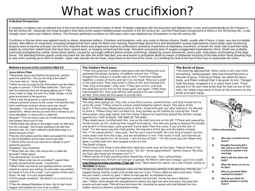 AQA GCSE RE RS - Christianity Beliefs - L5 Crucifixion