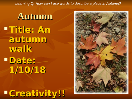 An Autumn Walk KS2/3