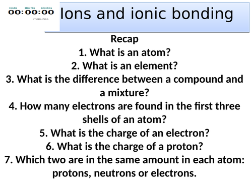 Topic 2 Ions and ionic bonding AQA trilogy