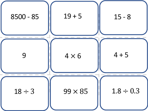 Equality card matching activity