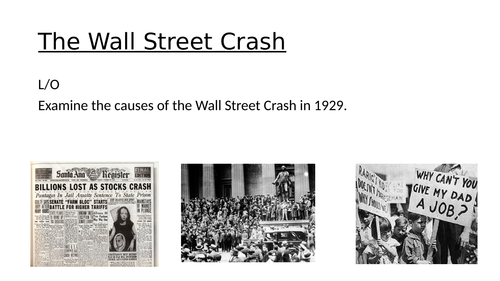 USA Boom Bust and Recovery - Wall Street Crash