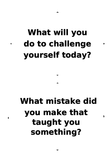 Growth Mindset Question Display