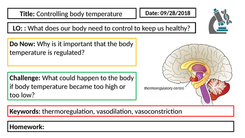 AQA GCSE Biology New Specification - B5 Controlling body temperature
