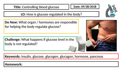 AQA GCSE Biology New Specification - B5 Controlling blood glucose