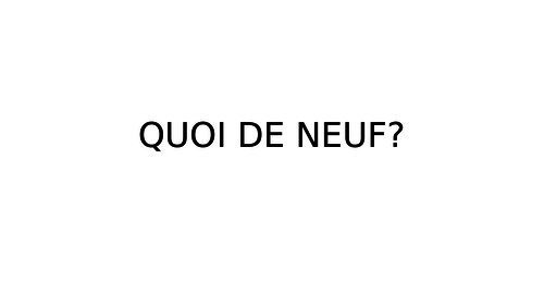 QUOI DE NEUF - ALLEZ 2