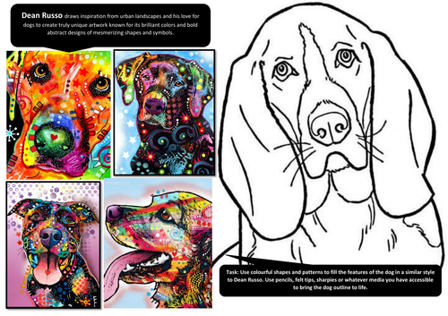 Exploring pattern and colour - Dog Design