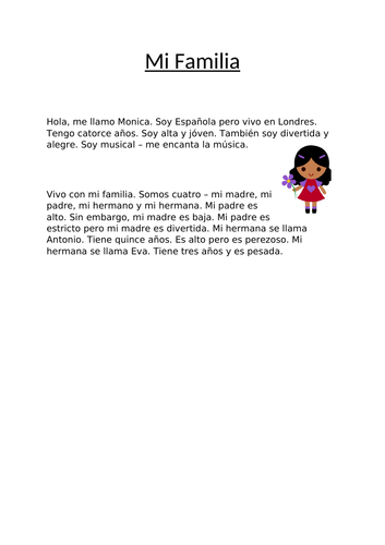 Year 7 Spanish lesson - extending writing