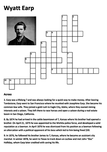 Wyatt Earp Crossword