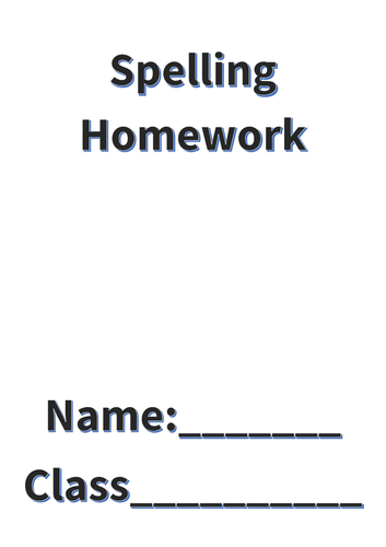 Spelling Homework and Test Booklet (12 weeks) PDF