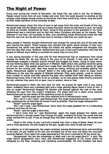 The night of power Teaching Resources