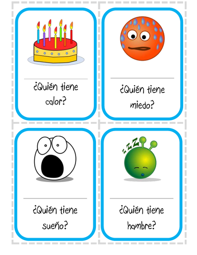 Expresiones con TENER - Question Chain Game