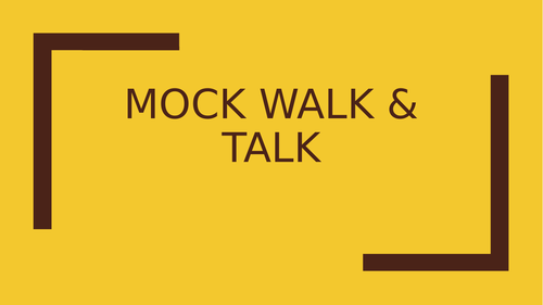 Education Mock paper & Student Walk and Talk Mock PP