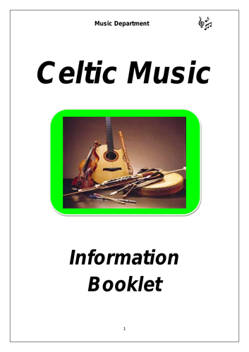 Ks3 Celtic Music Cover Booklet