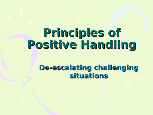 Behaviour de-escaltion training