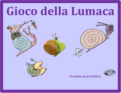 Italian Regular Verbs Lumaca Snail Game