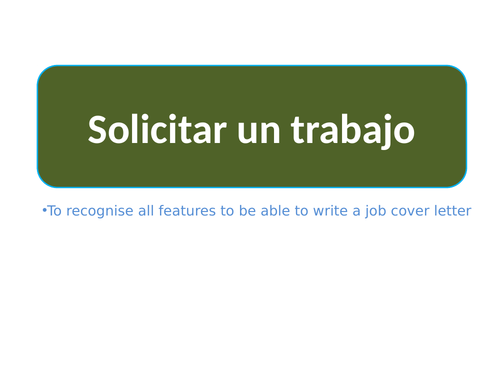 Solicitando trabajo