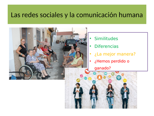 Las redes sociales: Starter activity