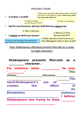Romeo and Juliet Act 3 Scene 1 Mercutio's Death