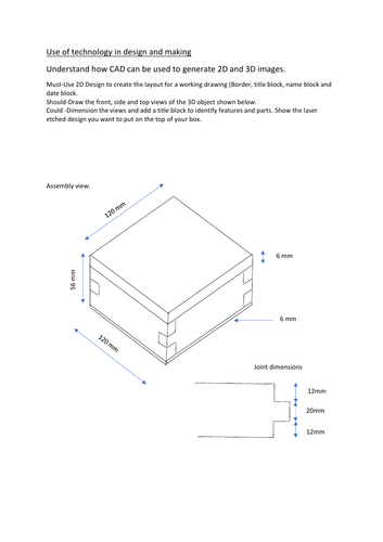 IGCSE- CAD Drawing exercise