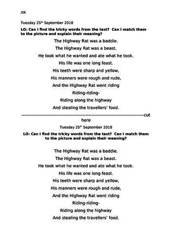 The Highway Rat- Close Reading of the first page