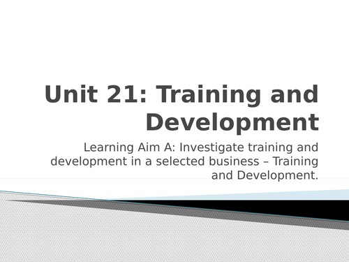 BTEC Business Level 3 Unit 21 Learning Aim A Part 1
