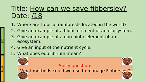 6. Eco-systems Local case-study practical