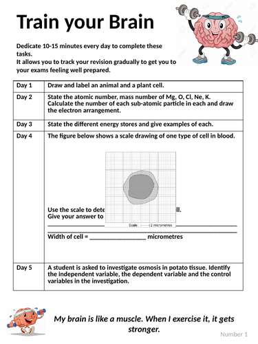 AQA Trilogy Retrieval Practice - Train your Brain